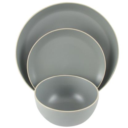 Picture of Gibson Home Rockaway 12-Piece Dinnerware Set, Gray