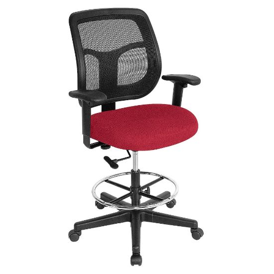 Picture of Raynor Eurotech Apollo VDFT9800 Drafting Stool, Red Insight Real Red