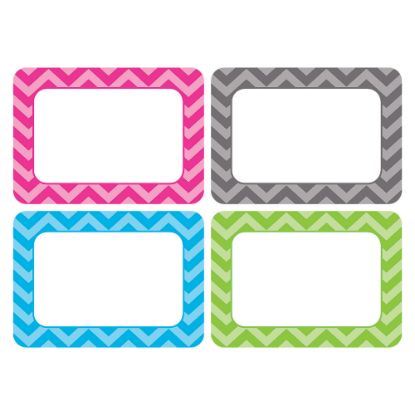 Picture of Teacher Created Materials Name Tags, Chevron, 2-1/2inH x 3-1/2inW, 36 Name Tags Per Pack, Set Of 6 Packs