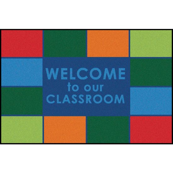 Picture of Carpets for Kids KID$Value Rugs Classroom Welcome Activity Rug, 4ft x 6ft , Blue