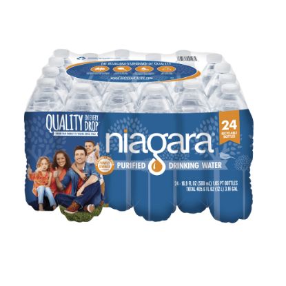 Picture of Niagara Purified Drinking Water Bottles, 16.9 Fl Oz, Pack Of 24 Bottles