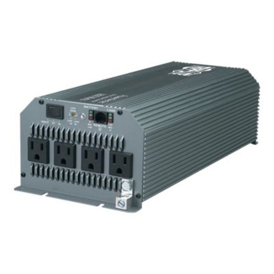 Picture of Tripp Lite Compact Inverter 1800W 12V DC to 120V AC 4 Outlets 5-15R - DC to AC power inverter - 12 V - 1800 Watt - output connectors: 4 - gray