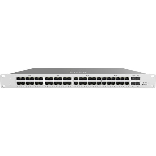 Picture of Meraki MS120-48 1G L2 Cloud Managed 48X - 48 Ports - Manageable - 2 Layer Supported - Modular - 4 SFP Slots - 36 W Power Consumption - Twisted Pair, Optical Fiber - 1U High - Rack-mountable, Desktop - Lifetime Limited Warranty