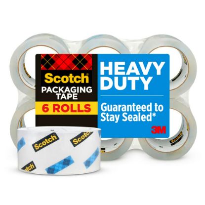 Picture of Scotch Heavy-Duty Shipping Packing Tape, 1-7/8in x 54.6 Yd., Clear, Pack Of 6 Rolls