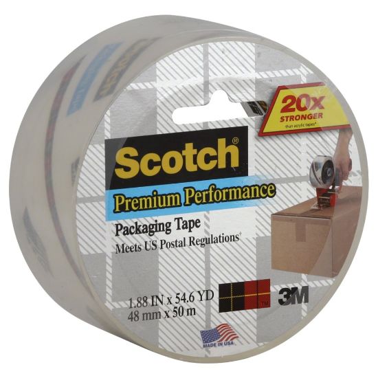 Picture of Scotch 3850 Premium Performance Packaging Tape Refill Roll 1.88in x 54.6 Yd., Clear