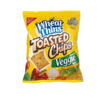 Picture of Nabisco Wheat Thins Toasted Chips, Veggie Flavor, 1.7 Oz, Box Of 60