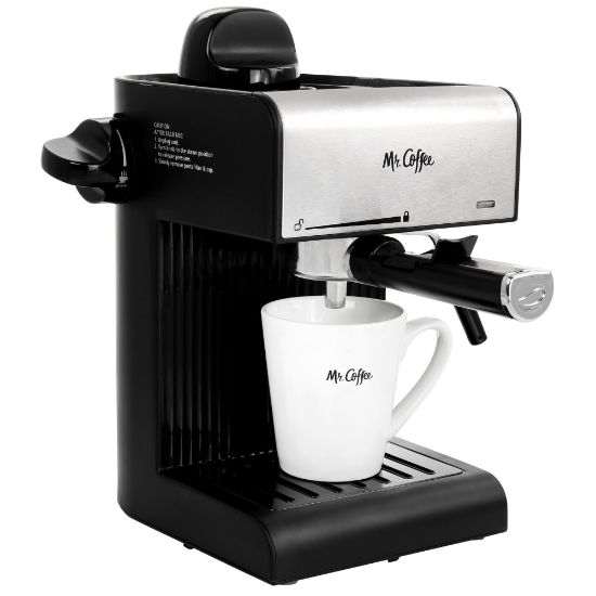 Picture of Mr. Coffee Espresso, Cappuccino And Latte Maker, 11-1/2in x 8-7/16in, Black