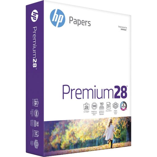 Picture of HP Premium 28 Multi-Use Printer & Copy Paper, Bright White, Letter (8.5in x 11in), 500 Sheets Per Ream, 28 Lb, 100 Brightness