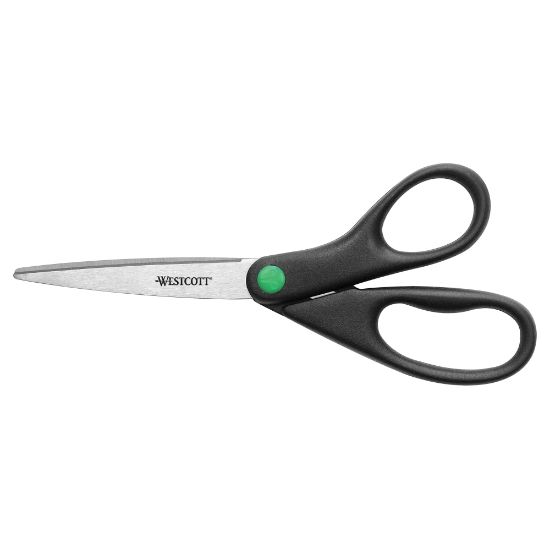 Picture of Westcott KleenEarth 8in Scissors, 70% Recycled, Pointed, Black