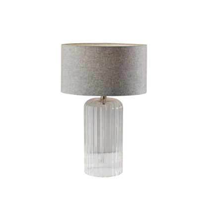 Picture of Adesso Simplee Carrie Large Table Lamp, 22inH, Gray/Clear