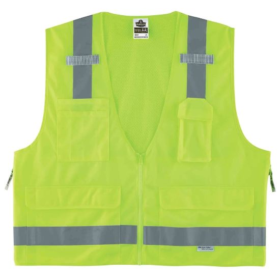 Picture of Ergodyne GloWear Safety Vest, Surveyors 8250Z, Type R Class 2, Small/Medium, Lime