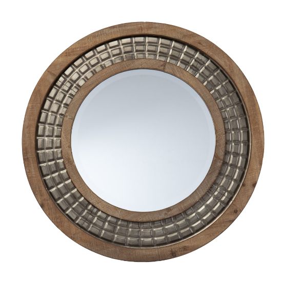 Picture of SEI Arajuno Round Decorative Mirror, 31-3/4in x 31-3/4in