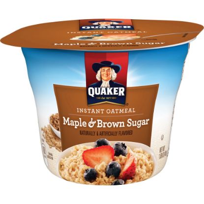 Picture of Quaker Express Oatmeal Cups, Brown Sugar, 1.69 Oz, Pack Of 24