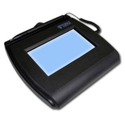 Picture of Topaz SigLite T-LBK750 Electronic Signature Capture Pad - Backlit LCDUSB, Serial - 4.40in x 2.50in Active Area LCD - Backlight - 410 PPI