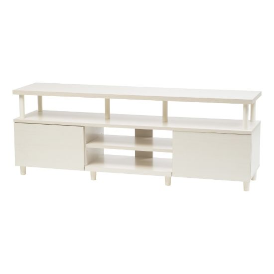 Picture of IRIS TV Stand For 70in TVs, 23-1/4inH x 63inW x 15-5/16inD, White