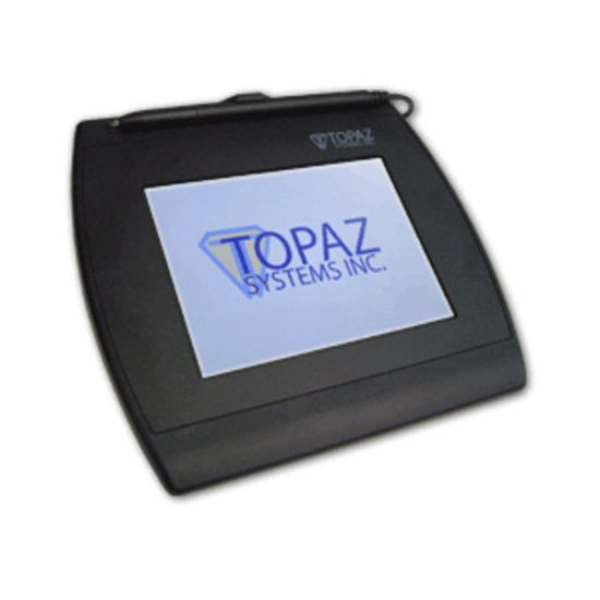 Picture of Topaz SigGemColor T-LBK57GC-BHSB Electronic Signature Pad - Backlit LCD - Active PenUSB, Serial - 4.60in x 3.40in Active Area LCD - Backlight - 410 PPI