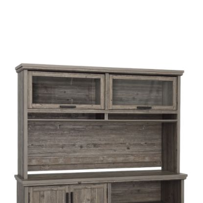 Picture of Sauder Aspen Post 65inW Hutch For Large Credenza or L Desk, Pebble Pine