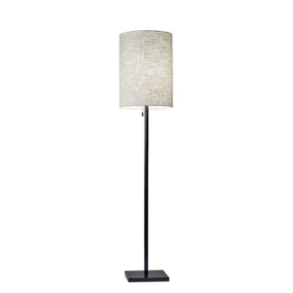 Picture of Adesso Liam Floor Lamp, 60-1/2inH, Natural Shade/Dark Bronze