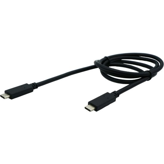 Picture of VisionTek USB 3.1 Type C to Type C 1 Meter with Power Delivery (M/M) -Up to 100W - USB-C to USB-C 1 Meter 3.3 ft Male to Male Cable PD 100W 10Gbps Data 4K UHD for Laptop Ipad Dell XPS MacBook Pro