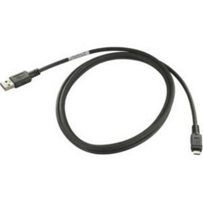 Picture of Zebra Micro USB Cable - USB Data Transfer Cable for Handheld Terminal - First End: 1 x USB Type A - Male - Second End: 1 x Micro USB - Male - Black