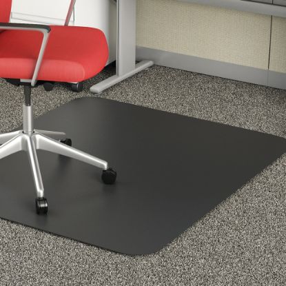 Picture of Deflecto Chair Mat For Medium-Pile Carpet, Rectangular, 36inW x 48inD, Black