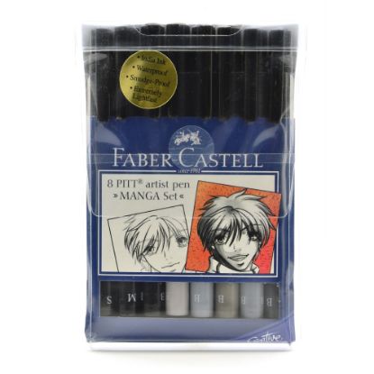 Picture of Faber-Castell Manga Pens, Assorted Colors, Pack Of 8