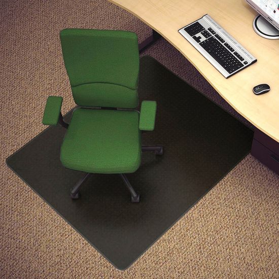 Picture of Deflecto EconoMat Vinyl Chair Mat For Hard Floors, Rectangular, 45inW x 53inD, Black