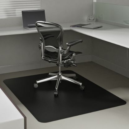 Picture of Deflecto Chair Mat For Low-Pile Carpets, For Commercial-Grade Carpeting, 46inW x 60inD, Black