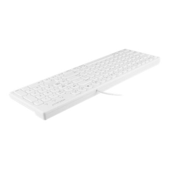 Picture of Macally 103 Key USB Keyboard with Short-Cut Keys, Full-Size, White