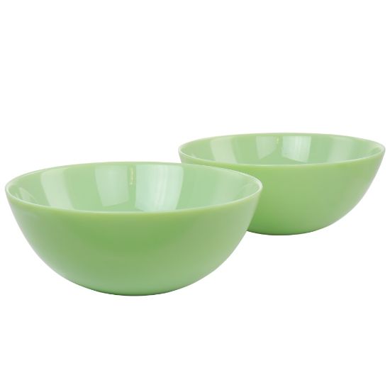 Picture of Martha Stewart Jadeite Glass 2-Piece Serving Bowl Set, 10in, Jade Green