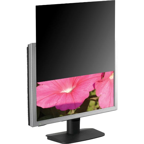 Picture of Business Source 16:9 Ratio Blackout Privacy Filter Black - For 18.5in Widescreen LCD Monitor - 16:9 - Damage Resistant - Anti-glare - 1