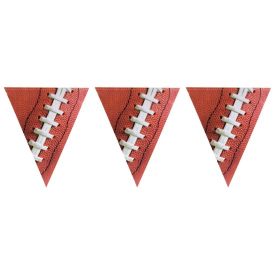 Picture of Amscan Plastic Football Pennant Banners, 12ft, Pack Of 4 Banners