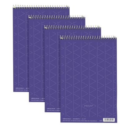 Picture of TOPS Prism+ Color Steno Books, 6in x 9in, Gregg Ruled, 80 Sheets, Orchid, Pack Of 4