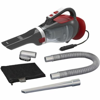 Picture of Black+Decker DustBuster BDH1220AV Portable Vacuum Cleaner - 10.50 W Air Watts - 20.60 fl oz - 16 ft Cable Length - Washable - DC Supply - 12 V DC - Red, Gray