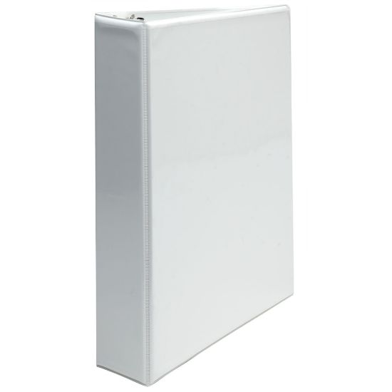 Picture of SKILCRAFT View 3-Ring Binder, 1 1/2in D-Rings, White (AbilityOne 7510-01-385-6711)