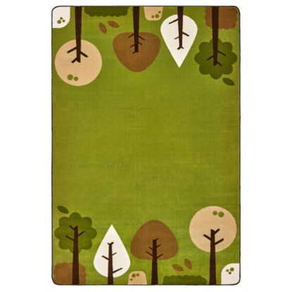 Picture of Carpets For Kids KIDSoft Tranquil Trees Decorative Rug, 4ft x 6ft, Green