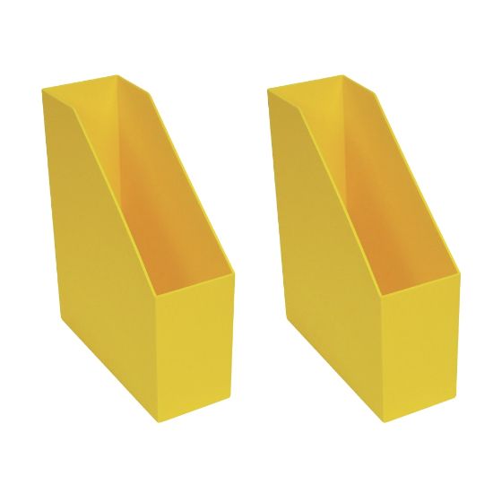 Picture of Romanoff Products Vertical Magazine Files, 11-1/2inH x 3-1/2inW x 9-1/2inD, Yellow, Pack Of 2 Files