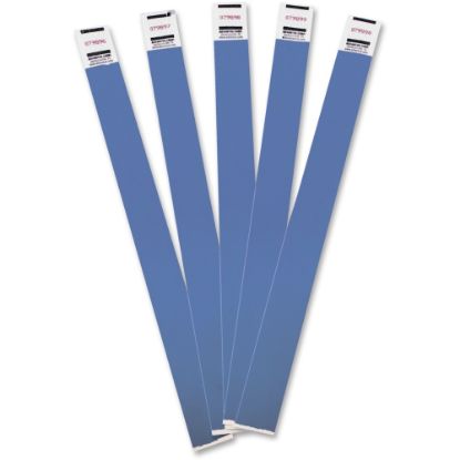 Picture of Advantus Tyvek Wristbands, AVT75442, 3/4inW x 10inL, Rectangle, Blue, Tyvek, Pack Of 100