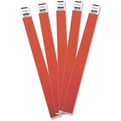 Picture of Advantus Tyvek Wristbands, AVT75441, 3/4inW x 10inL, Rectangle, Red, Tyvek, Pack Of 100