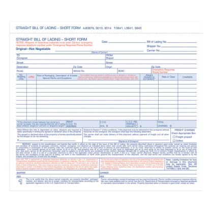 Picture of Adams Bill Of Lading Forms, 7 5/8in x 11in, 3-Part, Pack Of 250