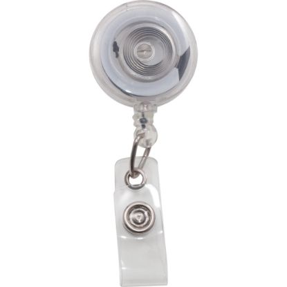 Picture of Advantus Translucent Retractable ID Card Reel with Snaps - Plastic, Nylon - 12 / Pack - Translucent