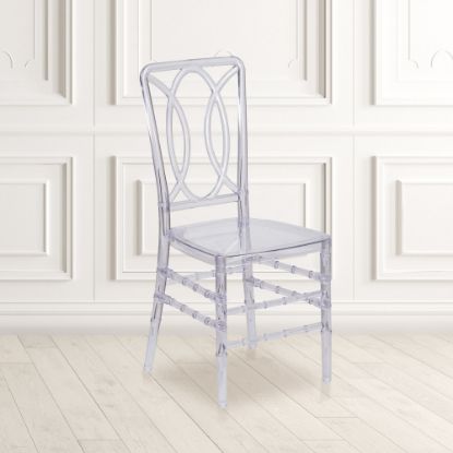 Picture of Flash Furniture Elegance Transparent Stacking Chair, Crystal Ice