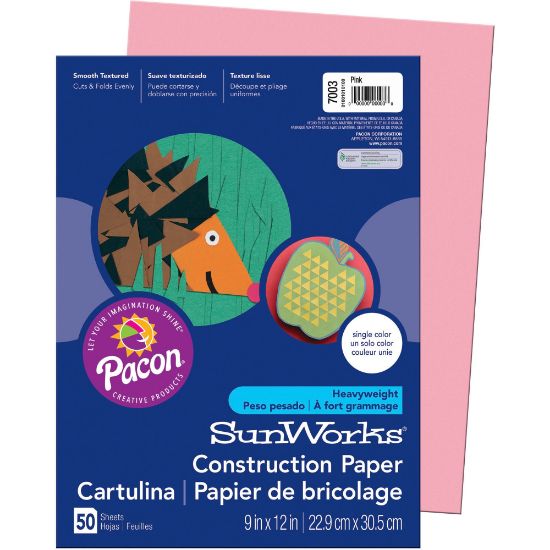 Picture of Prang Construction Paper, 9in x 12in, Pink, Pack Of 50