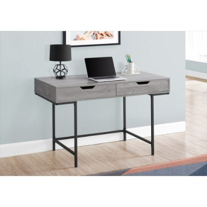 Picture of Monarch Specialties Pollard 48inW Computer Desk, Gray Wood/Black