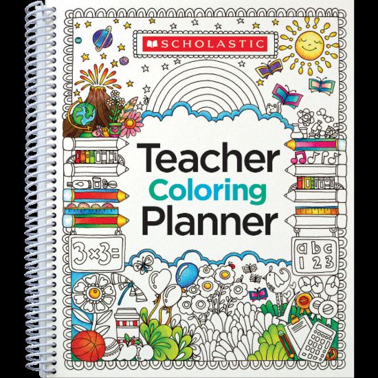 Picture of Scholastic Teacher Coloring Planner, 9in x 11in