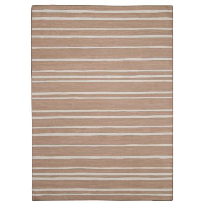 Picture of Linon Washable Outdoor Area Rug, Ribsam, 2ft x 3ft, Tan/Ivory