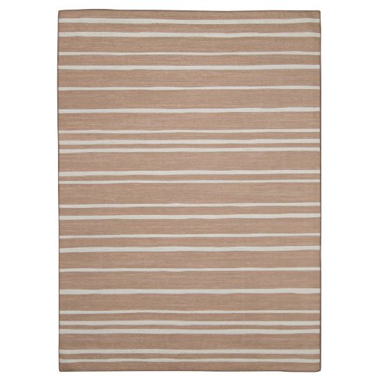 Picture of Linon Washable Outdoor Area Rug, Ribsam, 2ft x 3ft, Tan/Ivory