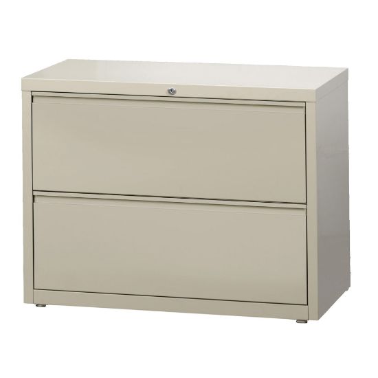 Picture of WorkPro 36inW x 18-5/8inD Lateral 2-Drawer File Cabinet, Putty