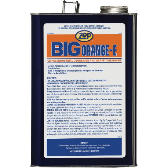 Picture of Zep Professional Big Orange-E Liquid Industrial Degreaser, 1 Gallon, Pack Of 4 Cans