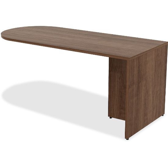 Picture of Lorell Essentials 30inW Desk Peninsula, Walnut